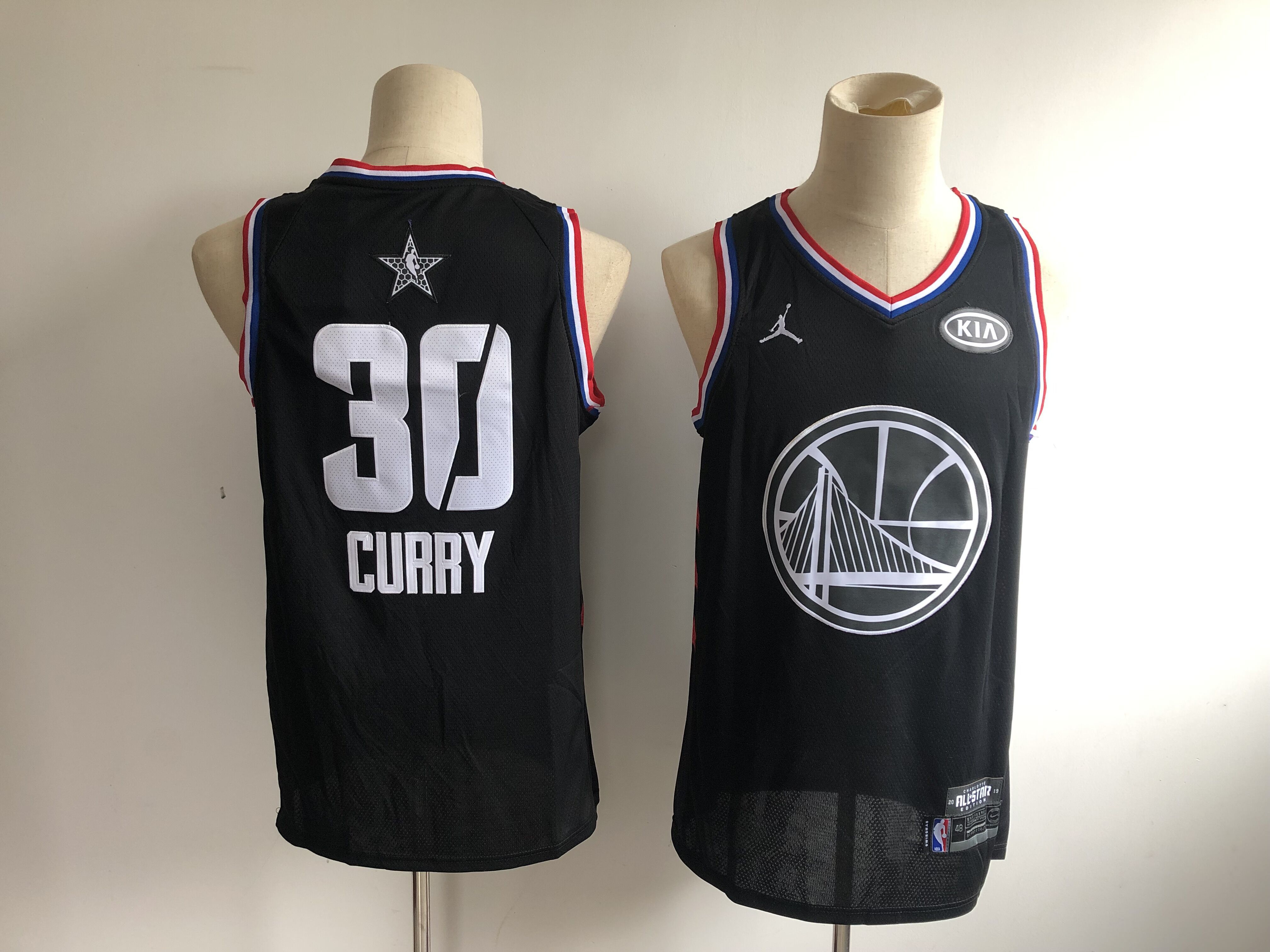 Men Golden State Warriors #30 Curry Black 2019 All Star NBA Jerseys->golden state warriors->NBA Jersey